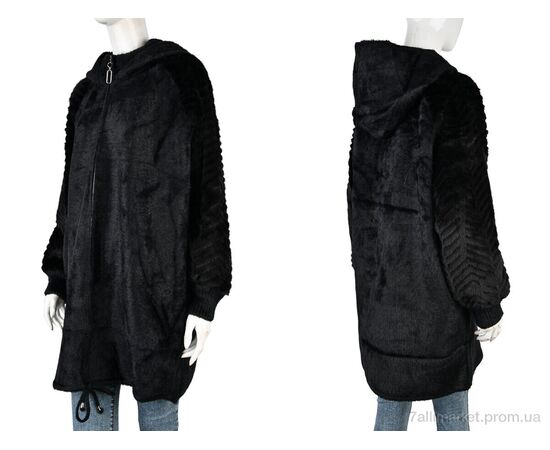 Пальто жіноче Весна/осінь N28 black (1 шт. р.сітка46-52) "Edel" недорого оптом від прямого постачальника, зображення 3