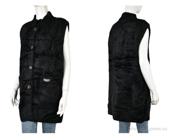 Жилетка жіноча Весна/осінь 0028 black (1 шт. р.сітка52-58) "Edel" недорого оптом від прямого постачальника, зображення 3