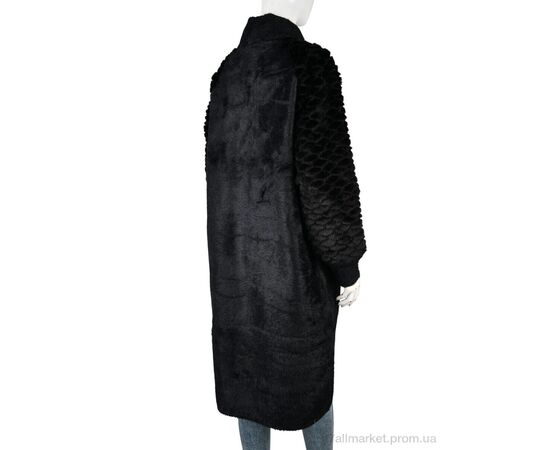 Пальто жіноче Весна/осінь 6171 black (1 шт. р.сітка50-54) "Edel" недорого оптом від прямого постачальника, зображення 2