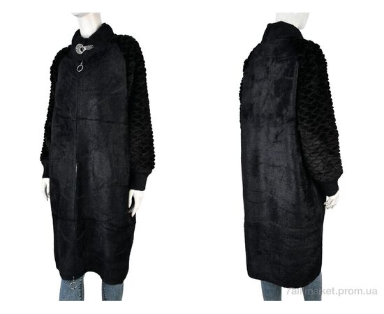 Пальто жіноче Весна/осінь 6171 black (1 шт. р.сітка50-54) "Edel" недорого оптом від прямого постачальника, зображення 3