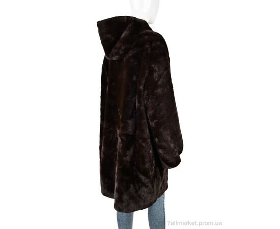 Шуба жіноча Зима 8813 brown (1 шт. р.сітка2XL-4XL) "Edel" недорого оптом від прямого постачальника, зображення 2
