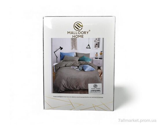 Постільна білизна Весна/осінь 22105 (12192) 160x200+20см grey (2 шт. р.сіткаOne size) "Obuvok" недорого оптом від прямого постачальника, зображення 2