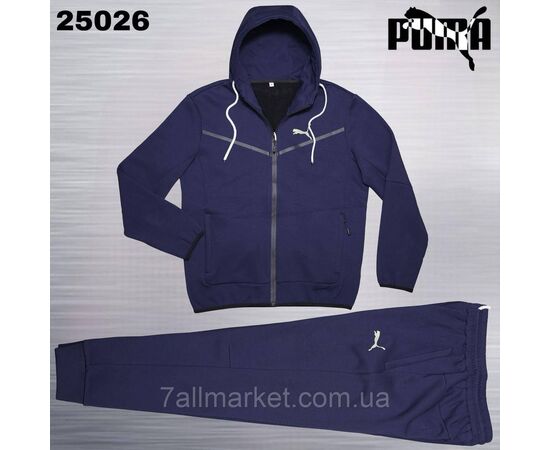 Спортивний чоловічий костюм на фліс велюрі Пума розміри M-3XL (4кв) "REMAIN" купити недорого від прямого постачальника, зображення 3