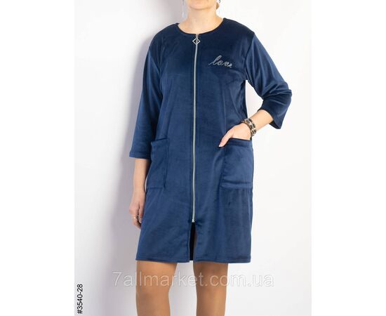 Халат жіночий на блискавці напівбатал 48,50,52 (7кв) "NOWEMBER" недорого від прямого постачальника, зображення 2