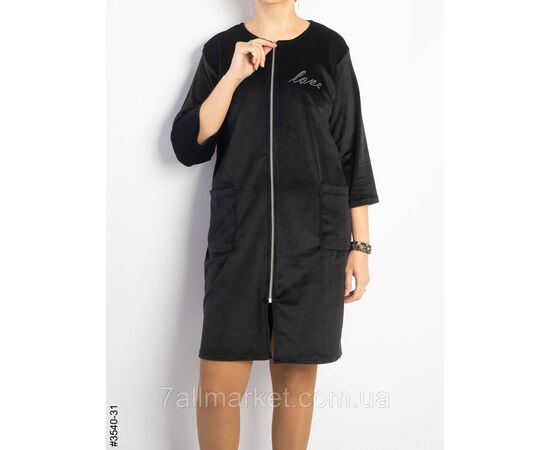 Халат жіночий на блискавці напівбатал 48,50,52 (7кв) "NOWEMBER" недорого від прямого постачальника, зображення 5