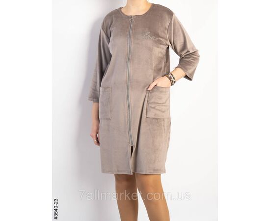 Халат жіночий на блискавці напівбатал 48,50,52 (7кв) "NOWEMBER" недорого від прямого постачальника, зображення 6