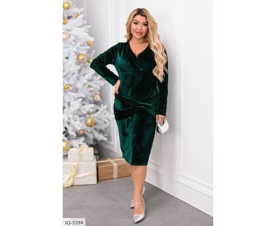 Жіноча оксамитова сукня р.48-50;52-54;56-58;60-62 "BELUZA" купити недорого від прямого постачальника, зображення 7