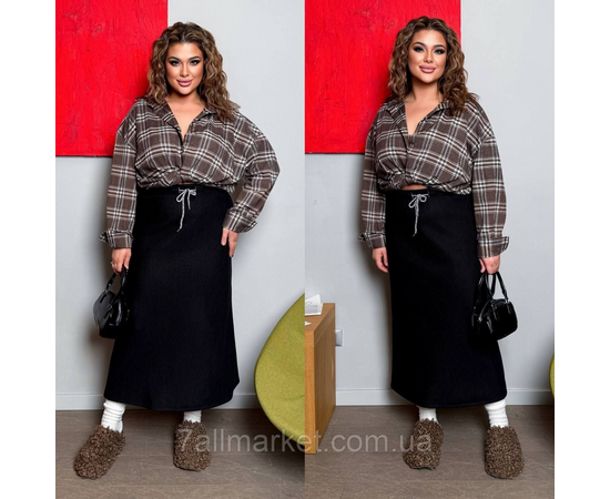 Спідниця жіноча вельветова на хутрі р: 46-60 "LADA" недорого від прямого постачальника, зображення 2