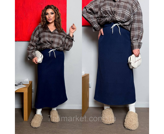 Спідниця жіноча вельветова на хутрі р: 46-60 "LADA" недорого від прямого постачальника, зображення 3