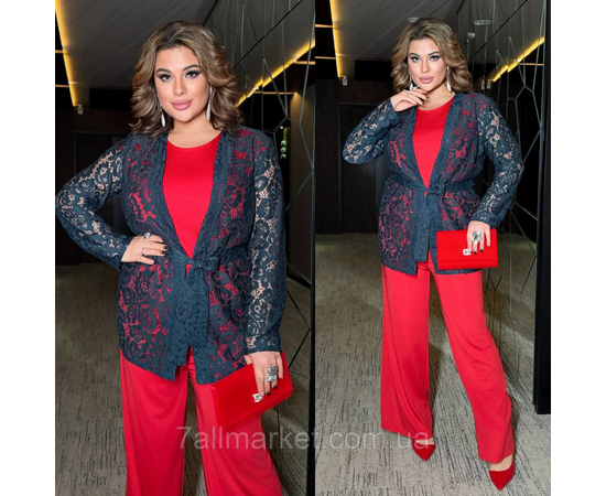 Кардиган жіночий гіпюровий 46-60 "LADA" недорогий від прямого постачальника, зображення 2