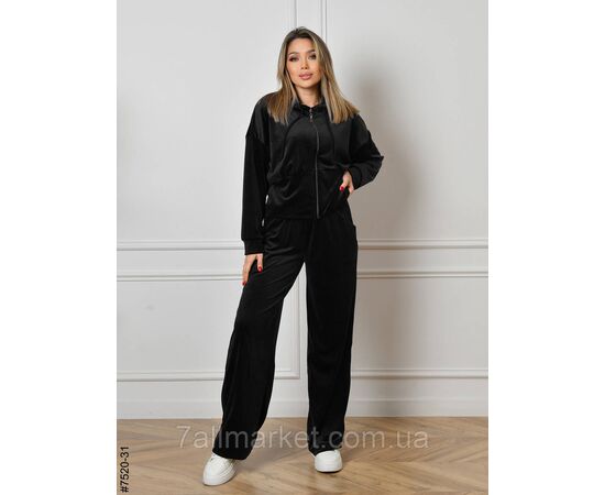 Фотография Спортивный костюм женский на молнии велюр норма 44,46,48,50 (8цв) "NOWEMBER" недорого от прямого поставщика, изображение 4