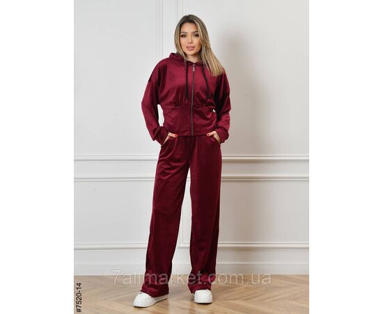 Фотография Спортивный костюм женский на молнии велюр норма 44,46,48,50 (8цв) "NOWEMBER" недорого от прямого поставщика, изображение 7