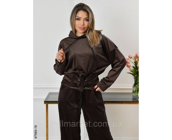 Спортивний костюм жіночий велюр норма 44,46,48,50 (9кв) "NOWEMBER" недорого від прямого постачальника, зображення 3