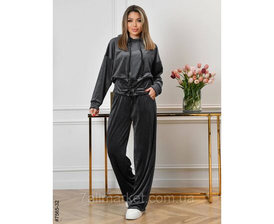 Спортивний костюм жіночий велюр норма 44,46,48,50 (9кв) "NOWEMBER" недорого від прямого постачальника, зображення 5