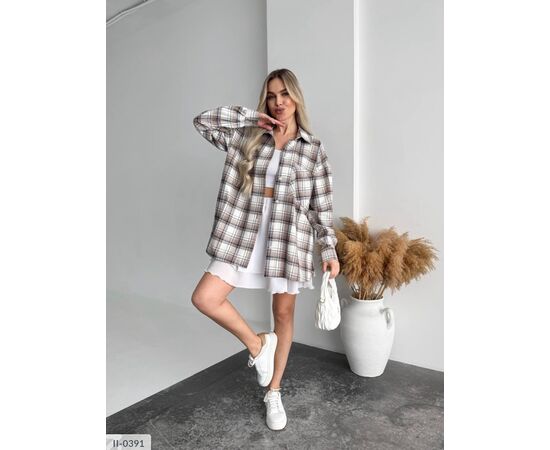 Фотография Женская фланелевая рубашка р.УНИВЕРСАЛЬНЫЙ "ANNABELLE" купить недорого от прямого поставщика, изображение 2