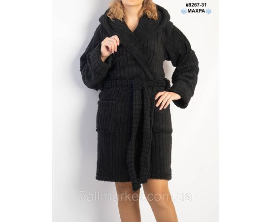 Халат жіночий на запах махра напівбатал 44-46,48-50,52-54 (3кв) "NOWEMBER" недорого від прямого постачальника, зображення 3