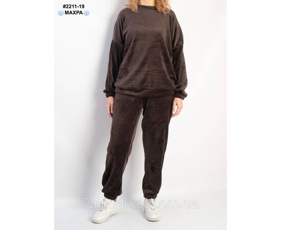 Костюм-піжама жіночий махра напівбатал 44-46,48-50,52-54 (4кв) "NOWEMBER" недорого від прямого постачальника, зображення 2