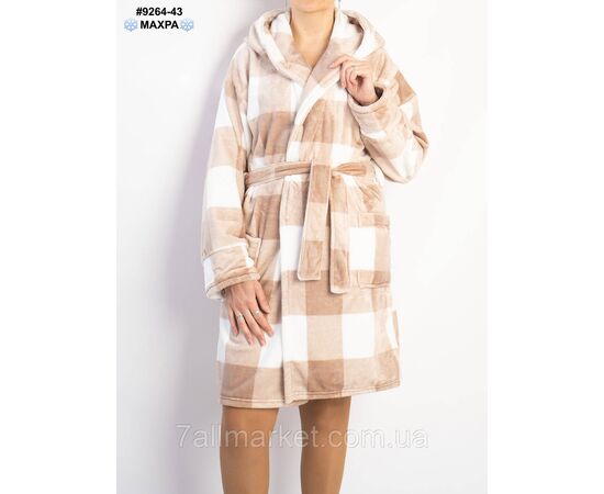 Халат жіночий на запах махра напівбатал 44-46,48-50,52-54 (6кв) "NOWEMBER" недорого від прямого постачальника, зображення 6