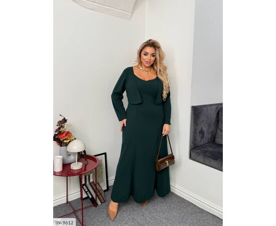 Фотография Женский костюм комплект платье с болеро большие размеры р.50-52;54-56;58-60 (4цв) "VIKA" купить недорого от прямого поставщика, изображение 4