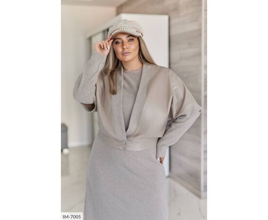 Фотография Женский юбочный костюм большие размеры р.50-52;54-56;58-60;62-64 "LETTI" купить недорого от прямого поставщика, изображение 3