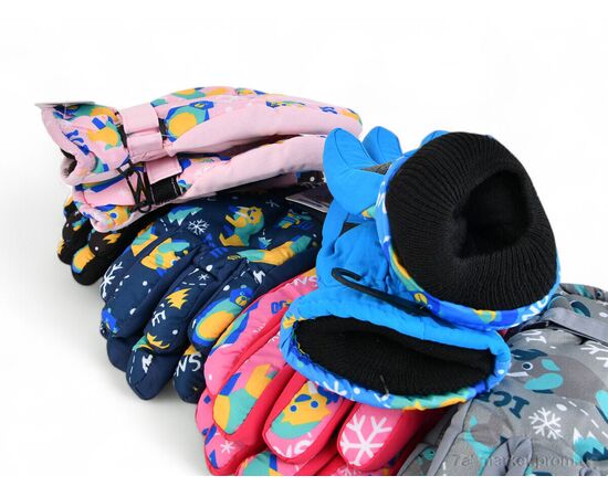 Рукавички для дітей Зима 922M mix-old (12 шт. р.сітка6-8) "CAP" недорого оптом від прямого постачальника, зображення 2