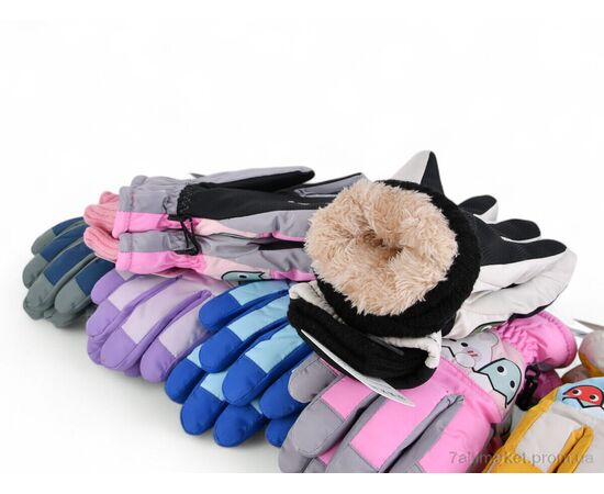 Рукавички для дітей Зима 911L mix-old (12 шт. р.сітка9-11) "CAP" недорого оптом від прямого постачальника, зображення 2