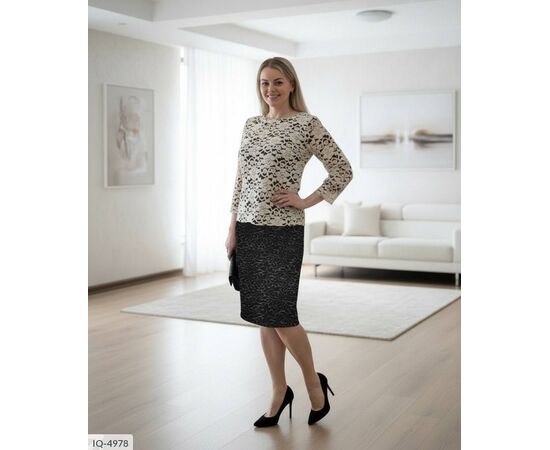 Тепла, стильна, з ніжним малюнком на меху р.48;50;52 "LANA" купити недорого від прямого постачальника, зображення 3