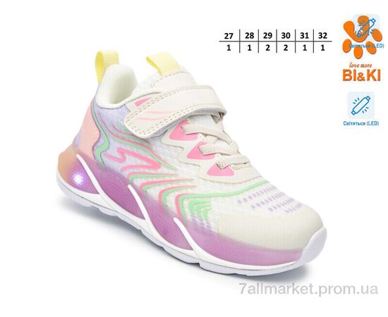 Фотография Кроссовки детские модные Весна/осень 60002M LED (8 пар р.27-32) "TOM.M" недорого оптом от прямого поставщика, изображение 2