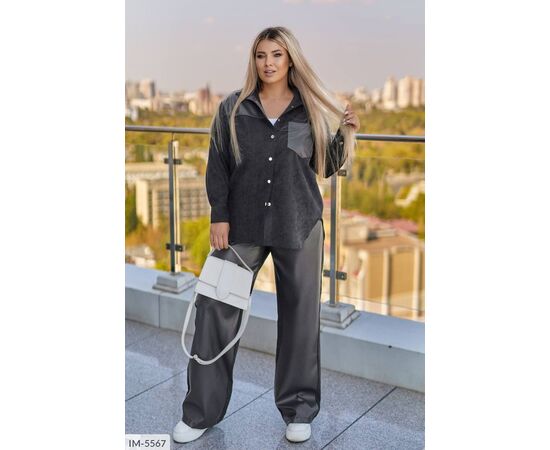 Жіночий прогулянковий костюм зі штанами великі розміри р.50-52;54-56;58-60;62-64 (4кол.) "LETTI" купити недорого від прямого постачальника, зображення 5