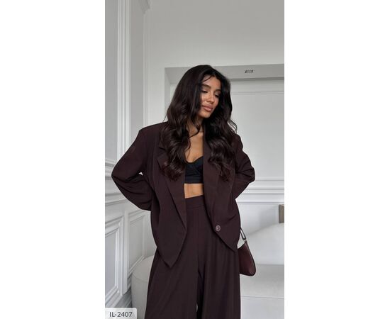 Фотография Костюм двойка женский пиджак и брюки р.S-M;M-L (5цв) "ANNVER" купить недорого от прямого поставщика, изображение 5