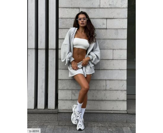 Костюм жіночий двійка шорти худі р.S-M;M-L (2кол.) "ANNVER" купити недорого від прямого постачальника, зображення 4