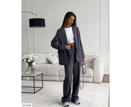 Фотография Костюм двойка женский пиджак и брюки р.S-M;M-L (5цв) "ANNVER" купить недорого от прямого поставщика, изображение 15