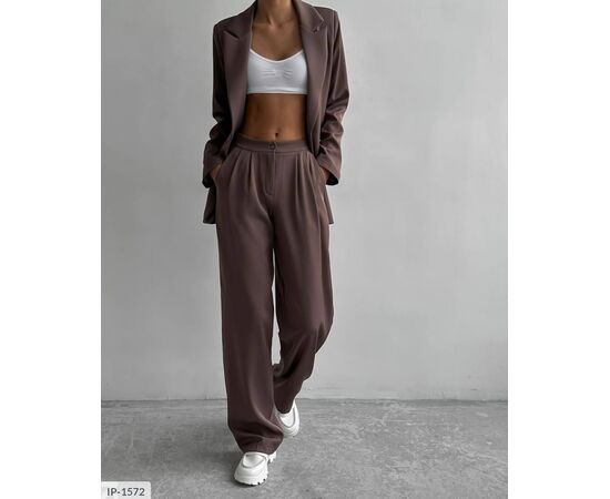 Фотография Костюм двойка женский пиджак и брюки р.S-M;M-L (5цв) "ANNVER" купить недорого от прямого поставщика, изображение 14