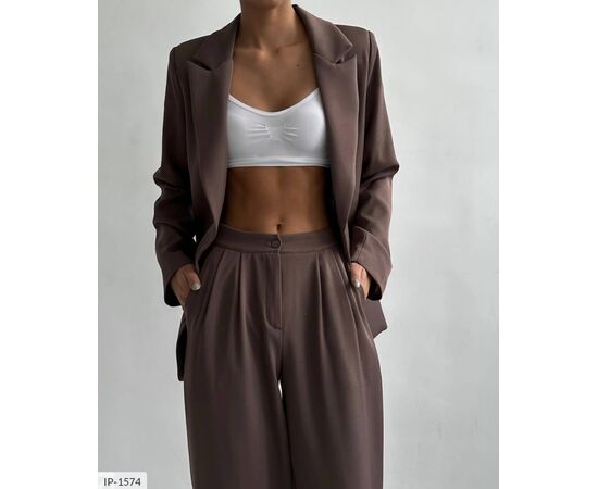 Фотография Костюм двойка женский пиджак и брюки р.S-M;M-L (5цв) "ANNVER" купить недорого от прямого поставщика, изображение 9