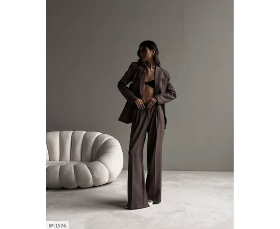 Фотография Костюм двойка женский пиджак и брюки р.S-M;M-L (5цв) "ANNVER" купить недорого от прямого поставщика, изображение 13