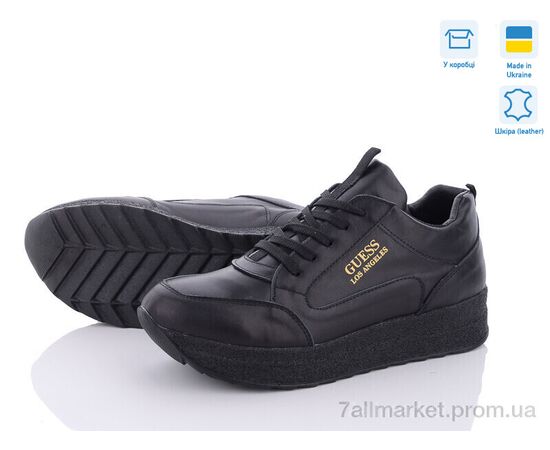 Кросівки жіночі модні Весна/осінь BL5202-2 чорн. шкіра (8 пар р.36-41) "Olimp" недорого оптом від прямого постачальника, зображення 2