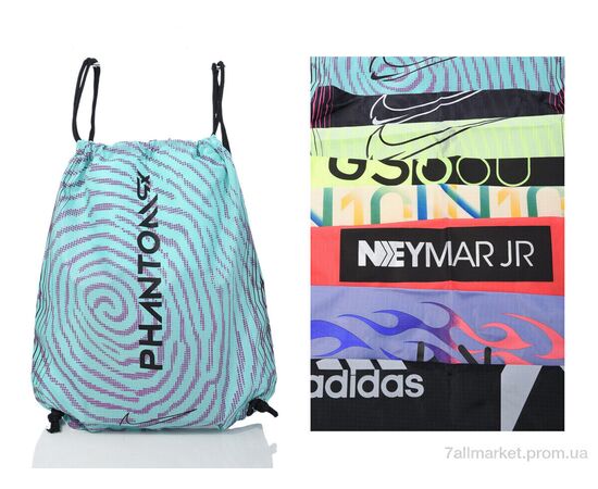 Фотография Рюкзак-мешок унисекс  619 mix (6 шт. р.сетка One size) "Presto" недорого оптом от прямого поставщика, изображение 2