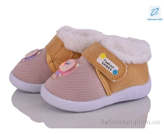 Фотография Пинетки зима 903 pink LED (12 пар р.16-21) "KEWK" недорого оптом от прямого поставщика, изображение 2