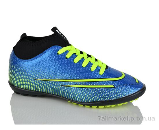 Фотография Футбольная обувь детские Весна/осень 043-1 синьо-зелений (5 пар р.36-39) "Presto" недорого оптом от прямого поставщика, изображение 2