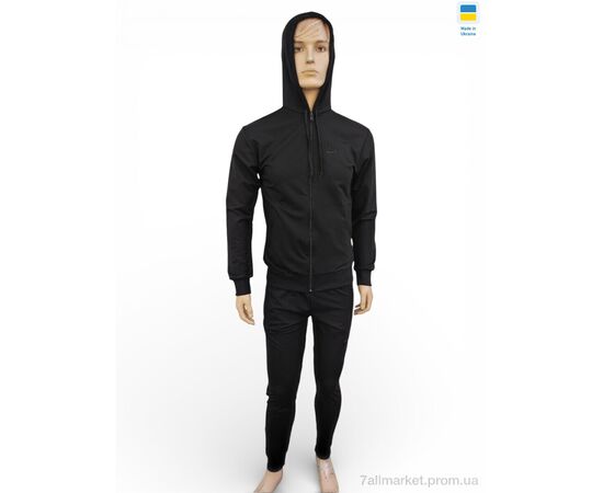 Фотография Спортивный костюм мужской Весна/осень 021Ni чорний (5 шт. р.сетка 46-54) "Sport style" недорого оптом от прямого поставщика, изображение 2