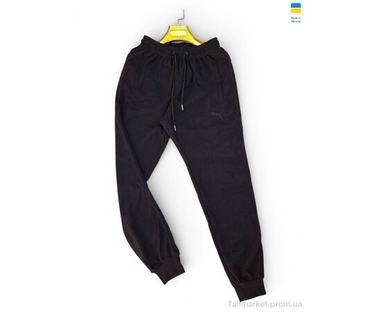Спортивні штани чоловічі Весна/осінь 02Pu  чорний (5 шт. р.сітка46-54) "Sport style" недорого оптом від прямого постачальника, зображення 2
