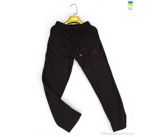 Спортивні штани чоловічі Весна/осінь 02-1Ad чорний (5 шт. р.сітка46-54) "Sport style" недорого оптом від прямого постачальника, зображення 2