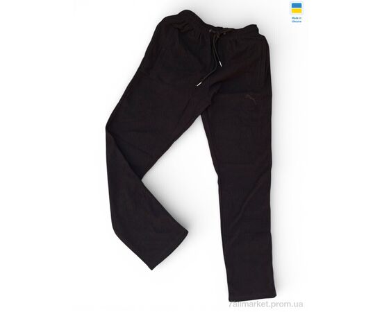 Спортивні штани чоловічі Весна/осінь 02-1Pu  чорний (5 шт. р.сітка46-54) "Sport style" недорого оптом від прямого постачальника, зображення 2