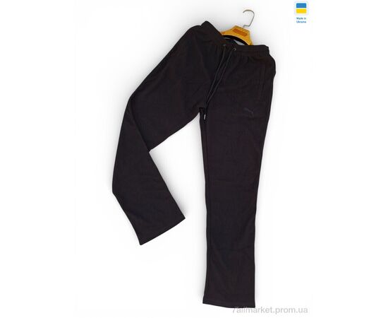 Спортивні штани чоловічі Весна/осінь 20-1Pu чорний (5 шт. р.сітка50-58) "Sport style" недорого оптом від прямого постачальника, зображення 2