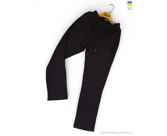 Спортивні штани чоловічі Весна/осінь 20-1Ad чорний (5 шт. р.сітка50-58) "Sport style" недорого оптом від прямого постачальника, зображення 2