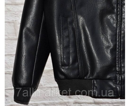 Фотография Куртка-бомбер мужская демисезонная, кожзам, размеры 48-60  "ANGELIS" недорого от прямого поставщика, изображение 3