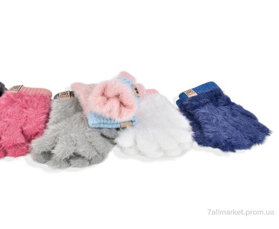 Фотография Перчатки для детей Зима 2517 (13см) хутро mix (12 шт. р.сетка 2-4) "KUINH" недорого оптом от прямого поставщика, изображение 2