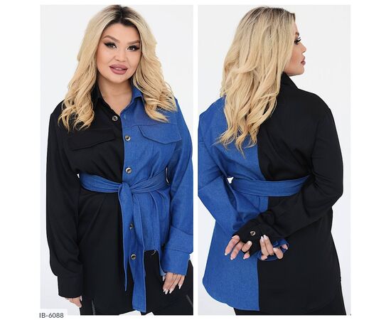 Фотография Женская рубашка БАТАЛ р.50-52;54-56;58-60 (4цв) "VIKA" купить недорого от прямого поставщика, изображение 4