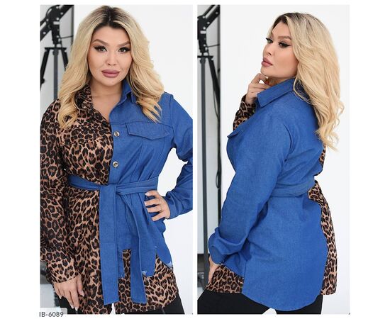 Фотография Женская рубашка БАТАЛ р.50-52;54-56;58-60 (4цв) "VIKA" купить недорого от прямого поставщика, изображение 3