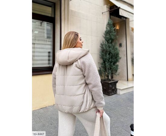 Фотография Женская куртка плащёвка на синтепоне р.50-52;54-56;58-60 "VIKA" купить недорого от прямого поставщика, изображение 11